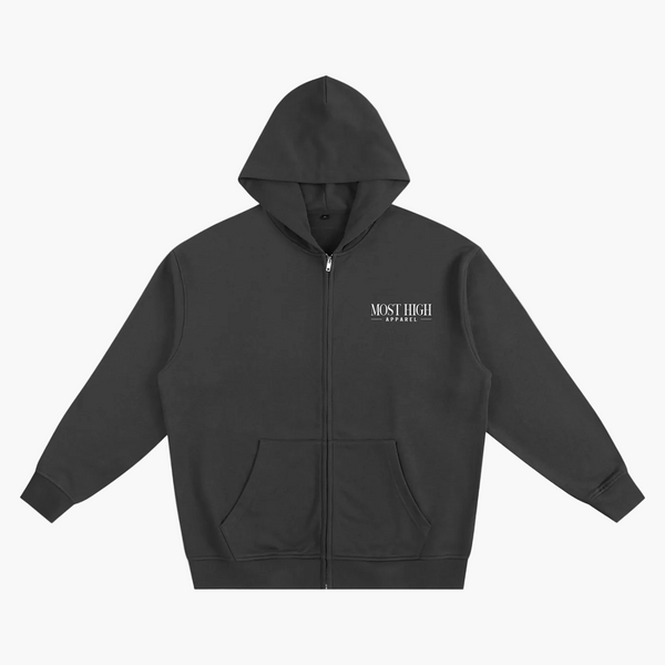 MOST HIGH APPAREL LOGO ZIP HOODIE